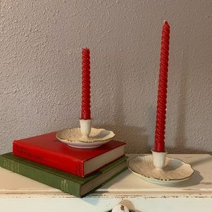 Vintage Lenox 24k Gold Rimmed Candle Stick Holders